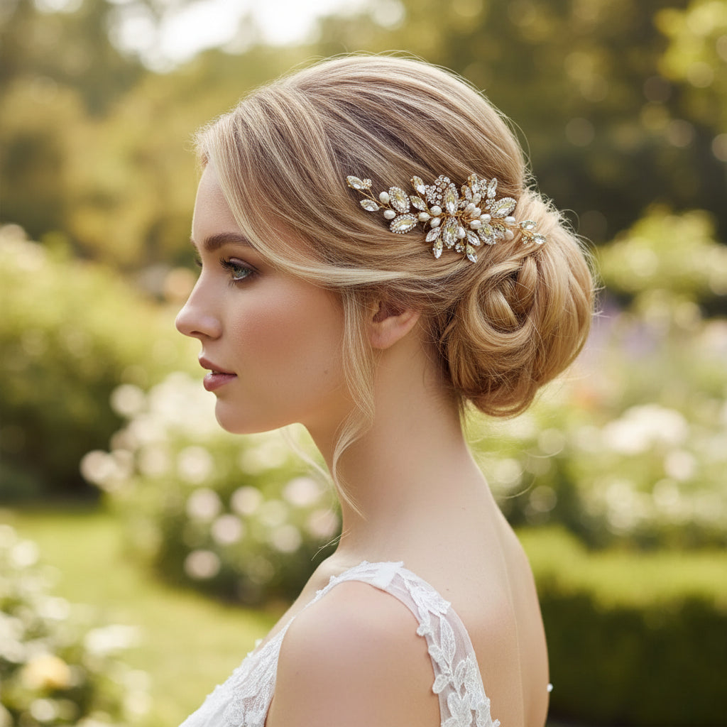 ATHENA COLLECTION - CRYSTAL CHIC HAIR COMB - HC311 SILVER