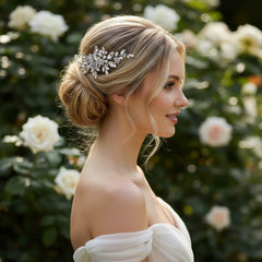 ATHENA COLLECTION - CRYSTAL CHIC HAIR COMB - HC311 SILVER