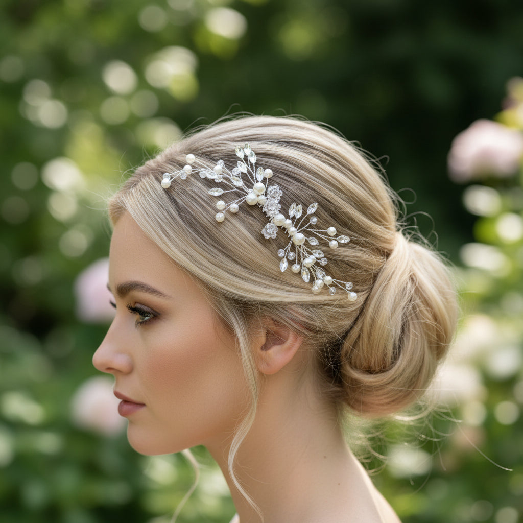 ATHENA COLLECTION - CHIC HAIR COMB - HC312 SILVER