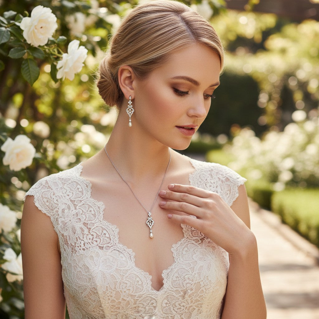 Cubic Zirconia Collection - Enchanting Necklace - CZNK27