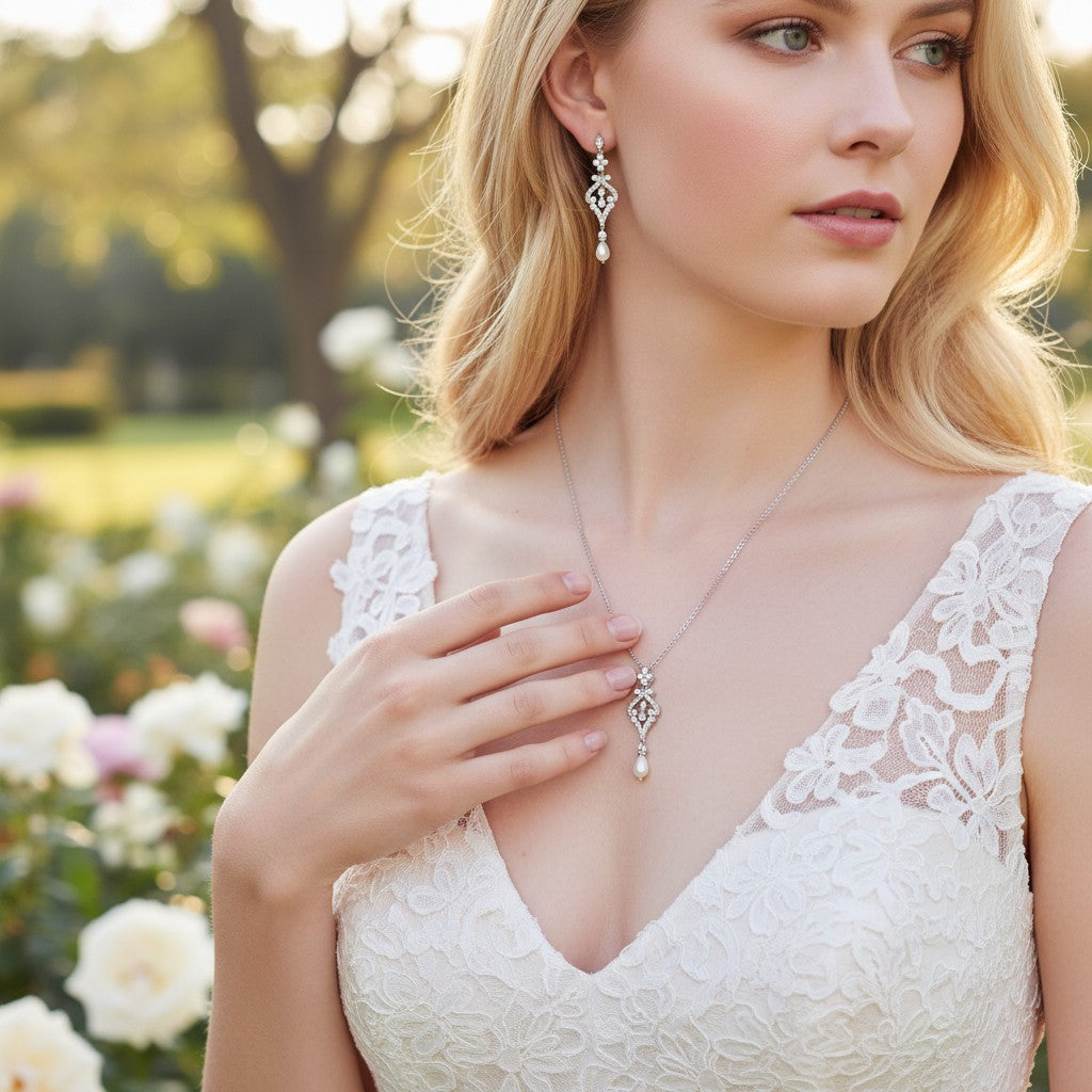 Cubic Zirconia Collection - Enchanting Necklace - CZNK27