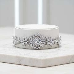 Cubic Zirconia Collection - Bejewelled Vintage style Bracelet - CZBRA9