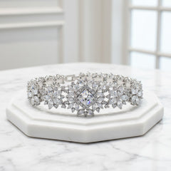 Cubic Zirconia Collection - Bejewelled Vintage style Bracelet - CZBRA9