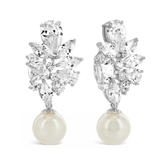 Cubic Zirconia Collection - Majestic Earrings - CZER347 SILVER