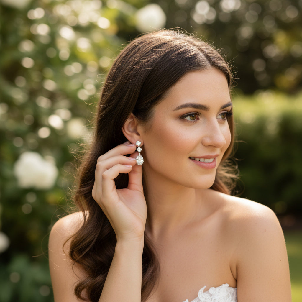 Cubic Zirconia Collection - Swarovski Crystal Treasure Earrings - CZER350