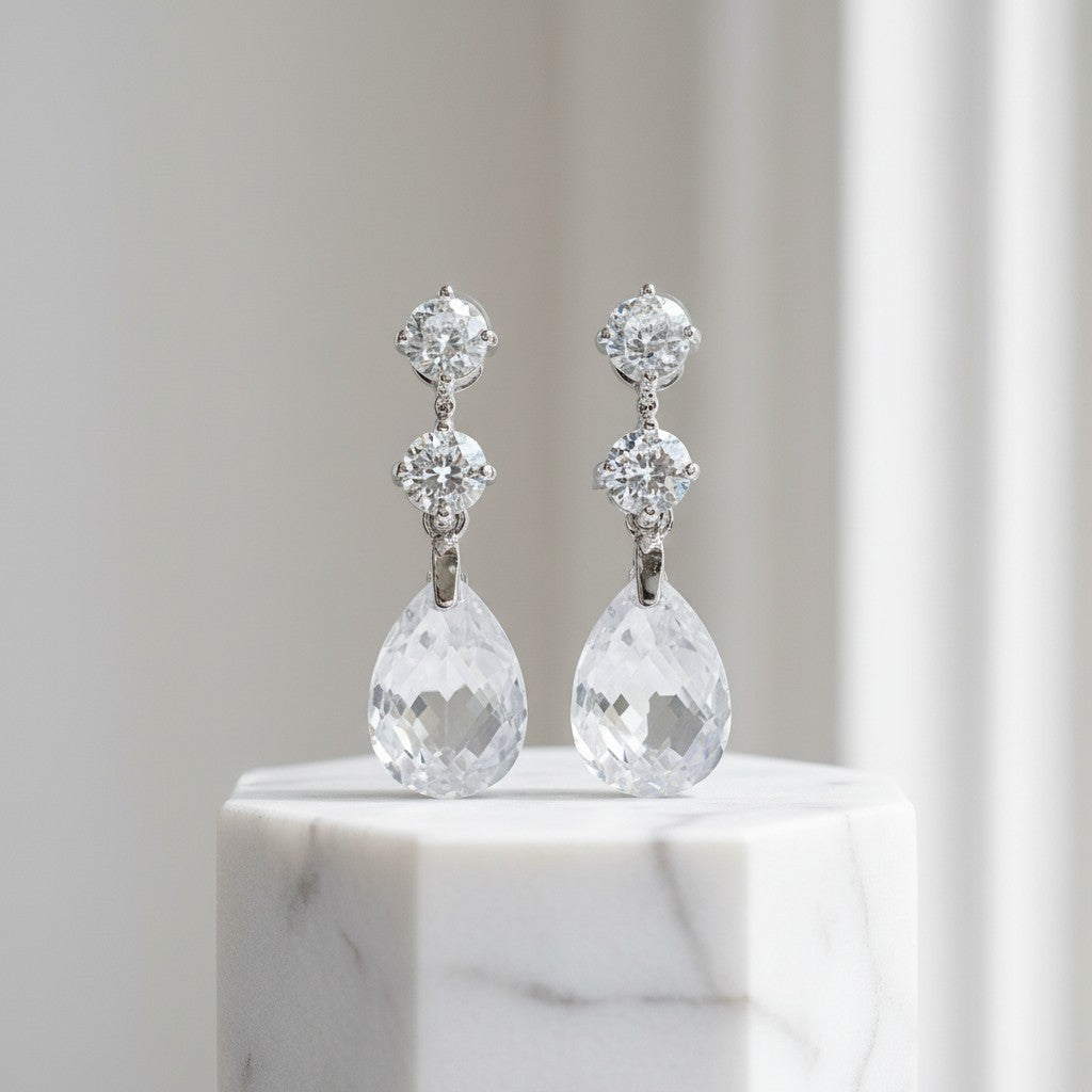Cubic Zirconia Collection - Swarovski Crystal Treasure Earrings - CZER350
