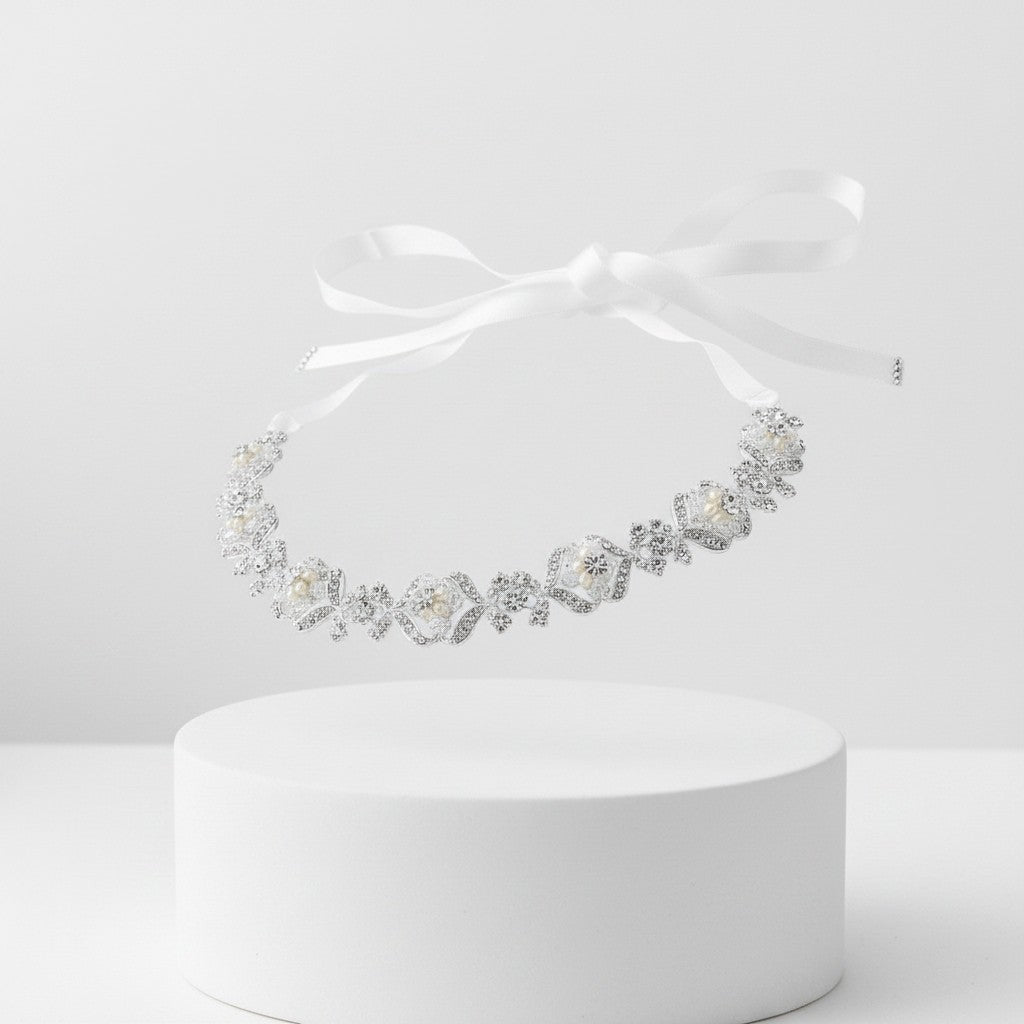 Leanna Crystal Luxe Hair Vine - IVORY HP19- SASSB