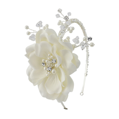 Elsie Extravagance Flower Headband HDB36 - IVORY - SASSB