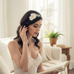 Elsie Extravagance Flower Headband HDB36 - IVORY - SASSB