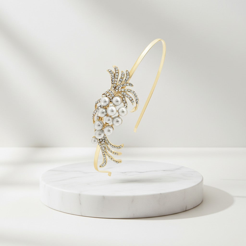 Chic Pearl Headband - AHB 1 GOLD