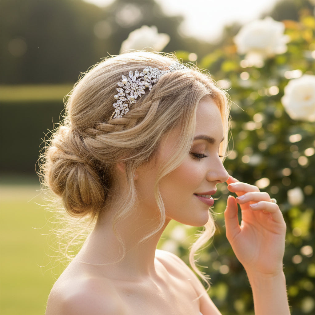 CRYSTAL EXTRAVAGANCE HAIR COMB - ROSE GOLD - HC148