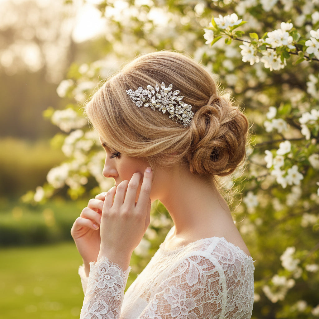 CRYSTAL EXTRAVAGANCE HAIR COMB - ROSE GOLD - HC148