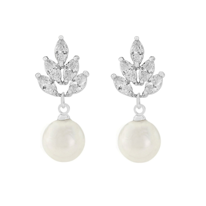 Vintage Pearl Drop Earrings - CZER351