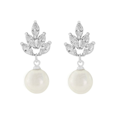 Vintage Pearl Drop Earrings - CZER351
