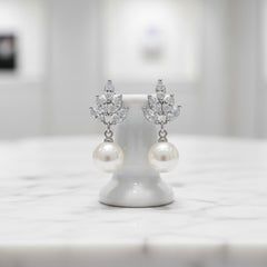 Vintage Pearl Drop Earrings - CZER351