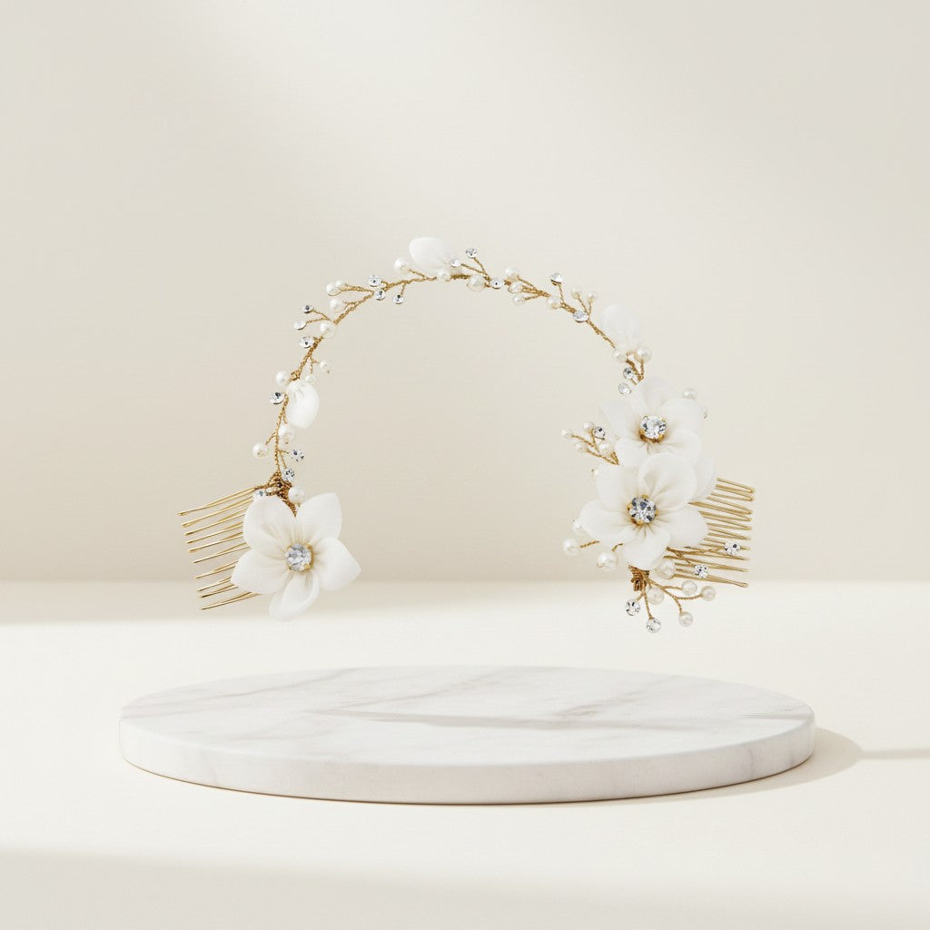 GOLD ANAIS BOHEMIAN CHIC HEADPIECE -HP7 Gold  - SASSB