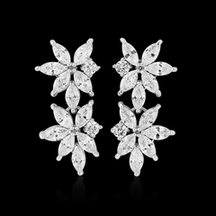 CUBIC ZIRCONIA COLLECTION - STATEMENT GEM EARRINGS - CZER355