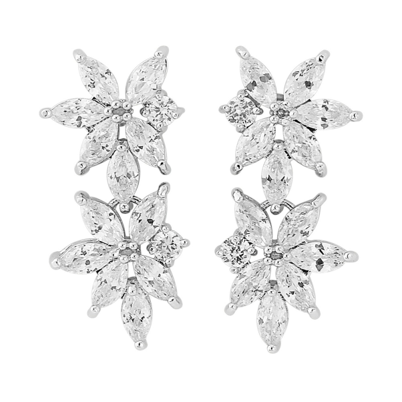CUBIC ZIRCONIA COLLECTION - STATEMENT GEM EARRINGS - CZER355