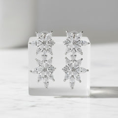 CUBIC ZIRCONIA COLLECTION - STATEMENT GEM EARRINGS - CZER355