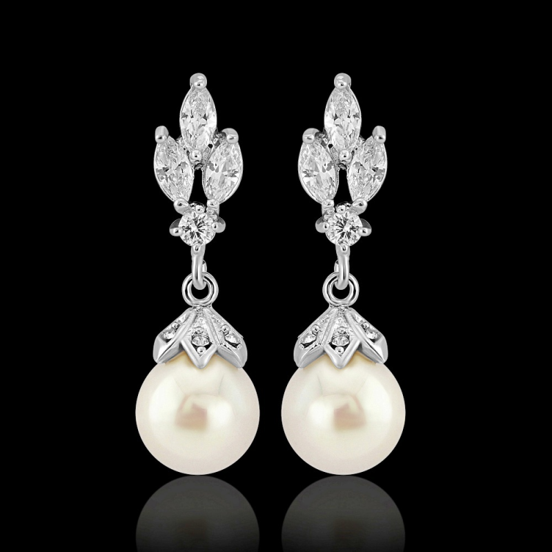 Cubic Zirconia Collection - Crystal Gem Earrings - CZER356
