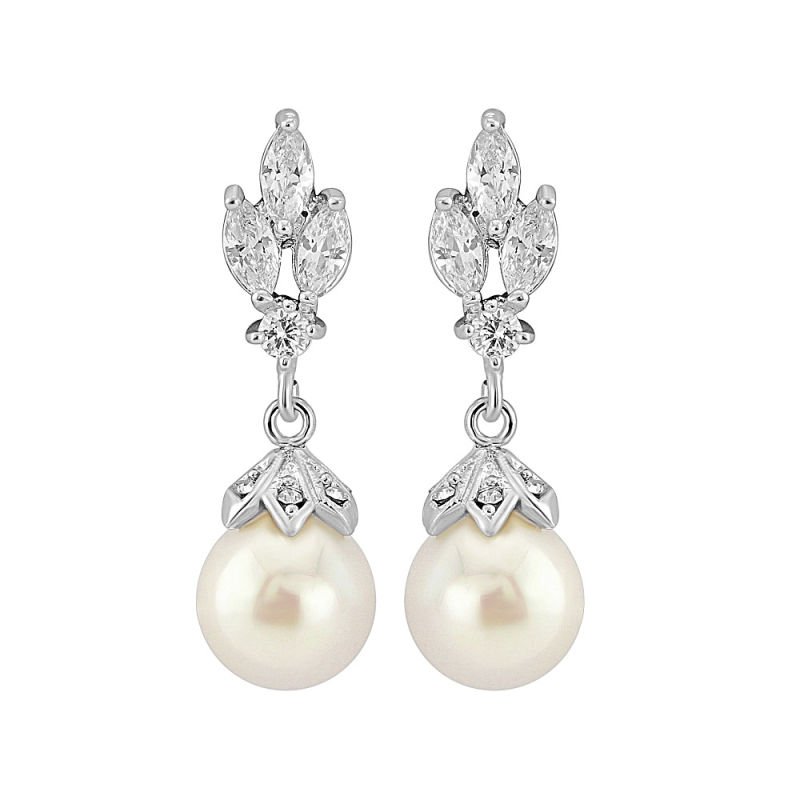Cubic Zirconia Collection - Crystal Gem Earrings - CZER356