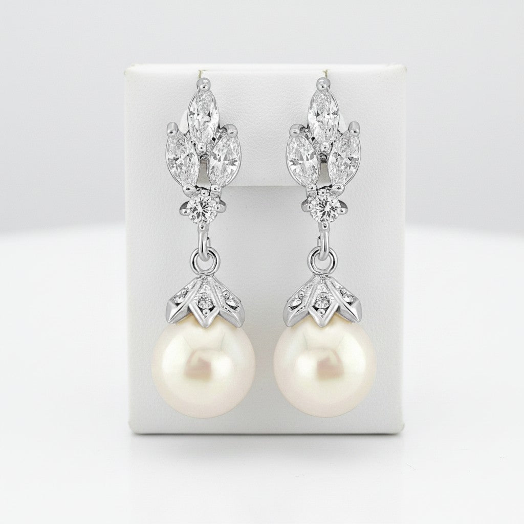 Cubic Zirconia Collection - Crystal Gem Earrings - CZER356