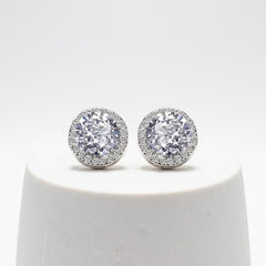 Cubic Zirconia Collection - Sparkly Stud Earrings - CZER360