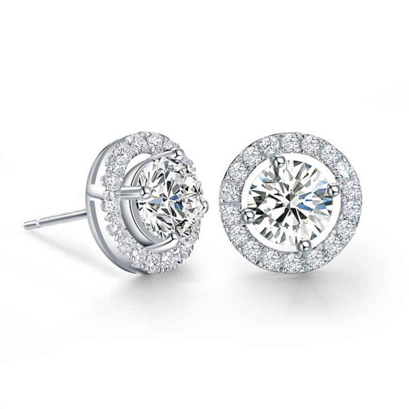 Cubic Zirconia Collection - CZ Crystal Stud Earrings - CZER357