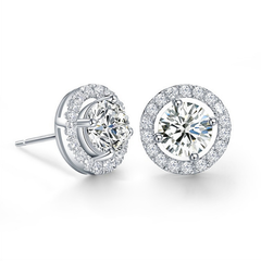 Cubic Zirconia Collection - CZ Crystal Stud Earrings - CZER357