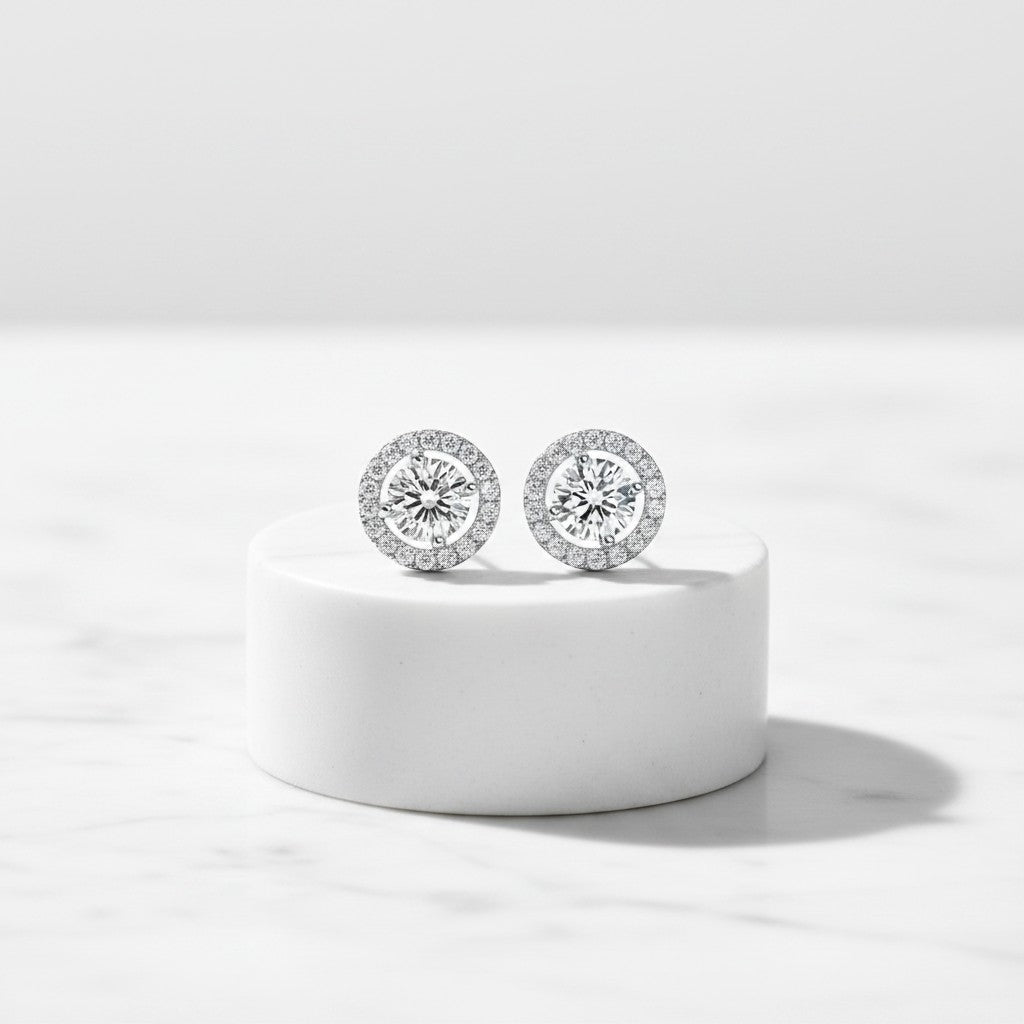 Cubic Zirconia Collection - CZ Crystal Stud Earrings - CZER357