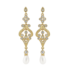 Cubic Zirconia Collection - Enchanting Earrings - GOLD CZER344
