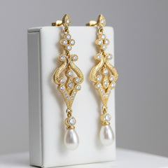 Cubic Zirconia Collection - Enchanting Earrings - GOLD CZER344