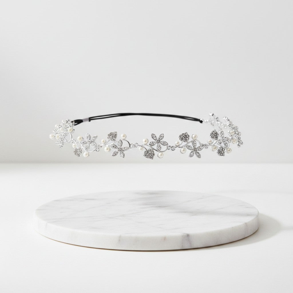 Marielle - Pearl Garland Headpiece - IVORY - SASSB