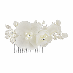 Luisa - Chic Petals Hair Comb -HC13  IVORY - SASSB
