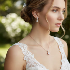 Cubic Zirconia Collection - Dainty Crystal Gem Set - CZNK32