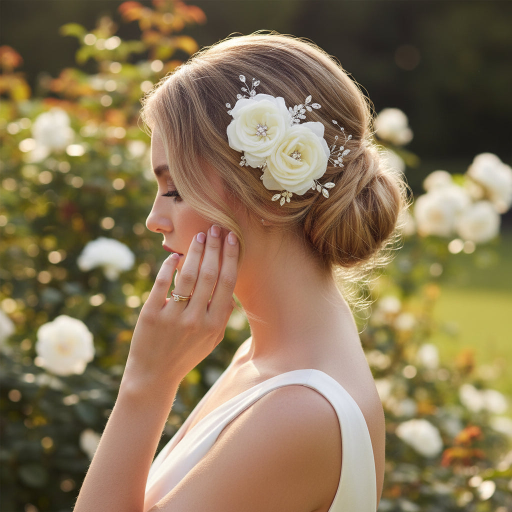 BLOSSOM HEADPIECE - Luxe Crystal Hair Comb -HC26 SASSB