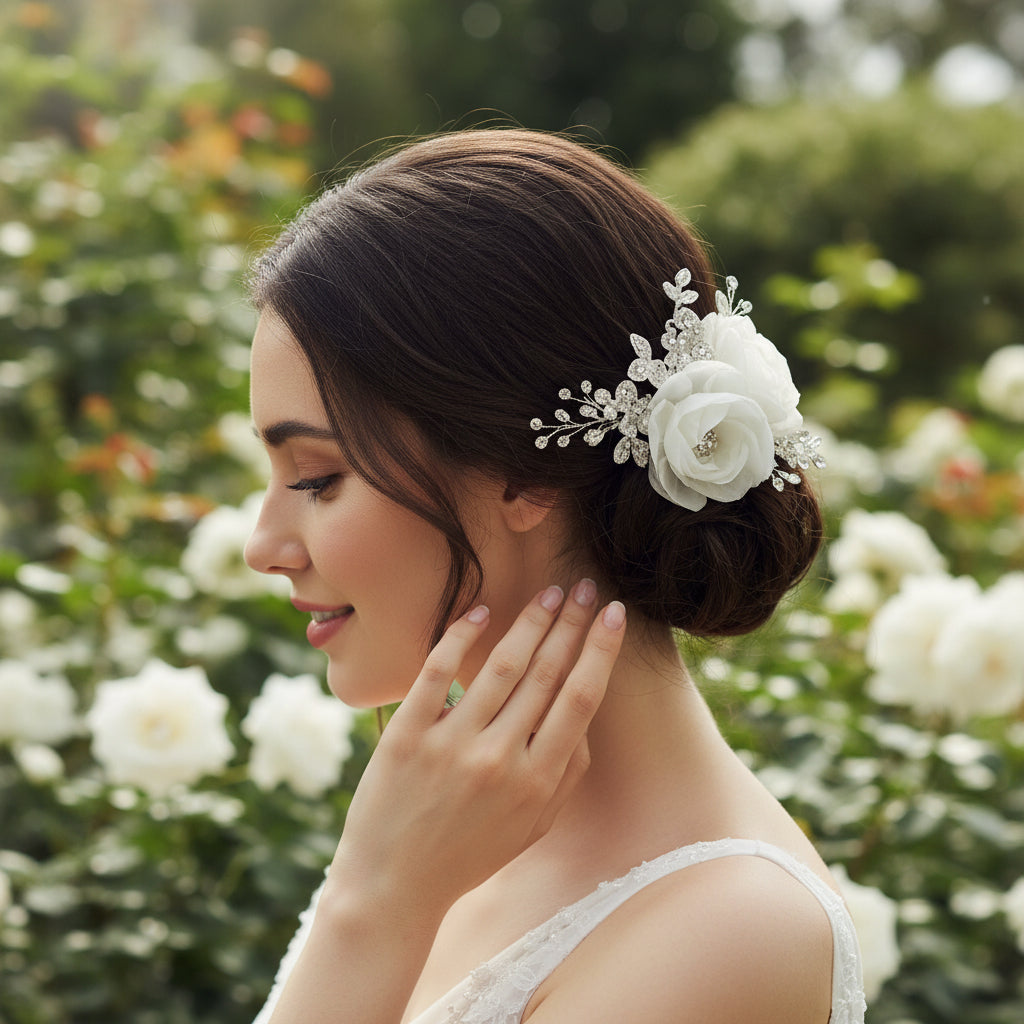 BLOSSOM HEADPIECE - Luxe Crystal Hair Comb -HC26 SASSB