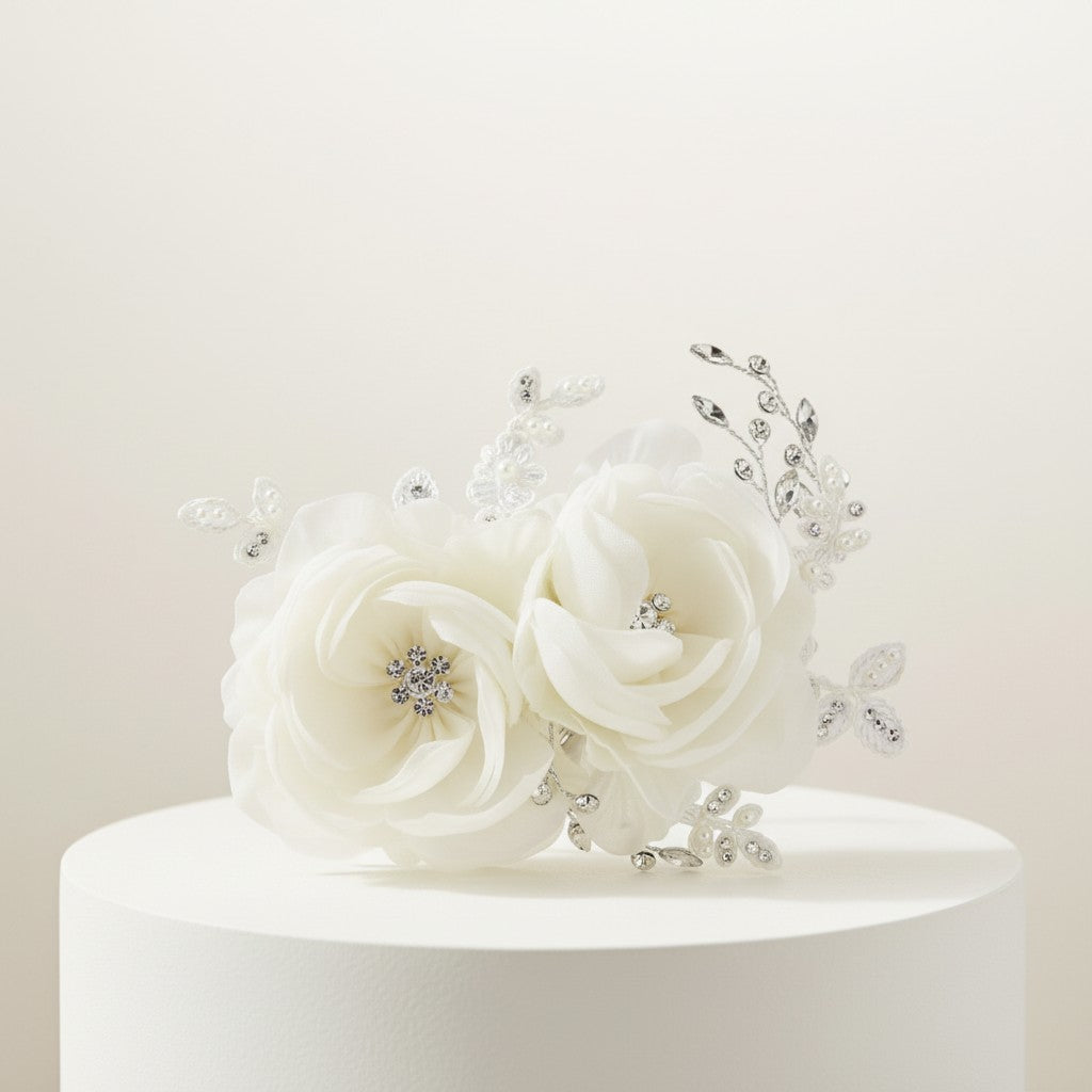BLOSSOM HEADPIECE - Luxe Crystal Hair Comb -HC26 SASSB