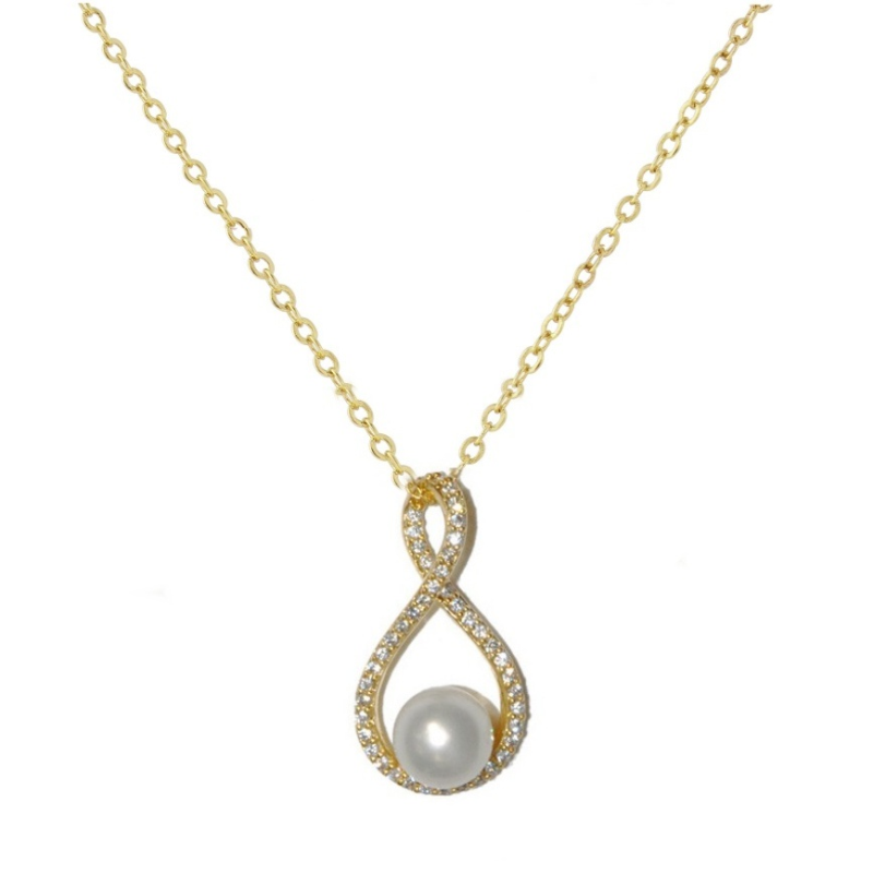 Cubic Zirconia Collection -  CUBIC ZIRCONIA COLLECTION - EXQUISITE GOLD NECKLACE (NK2)