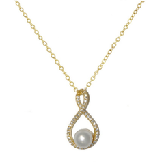 Cubic Zirconia Collection -  CUBIC ZIRCONIA COLLECTION - EXQUISITE GOLD NECKLACE (NK2)