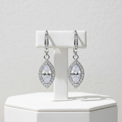 Cubic Zirconia Collection - Dainty Crystal Drop Earrings - CZER362