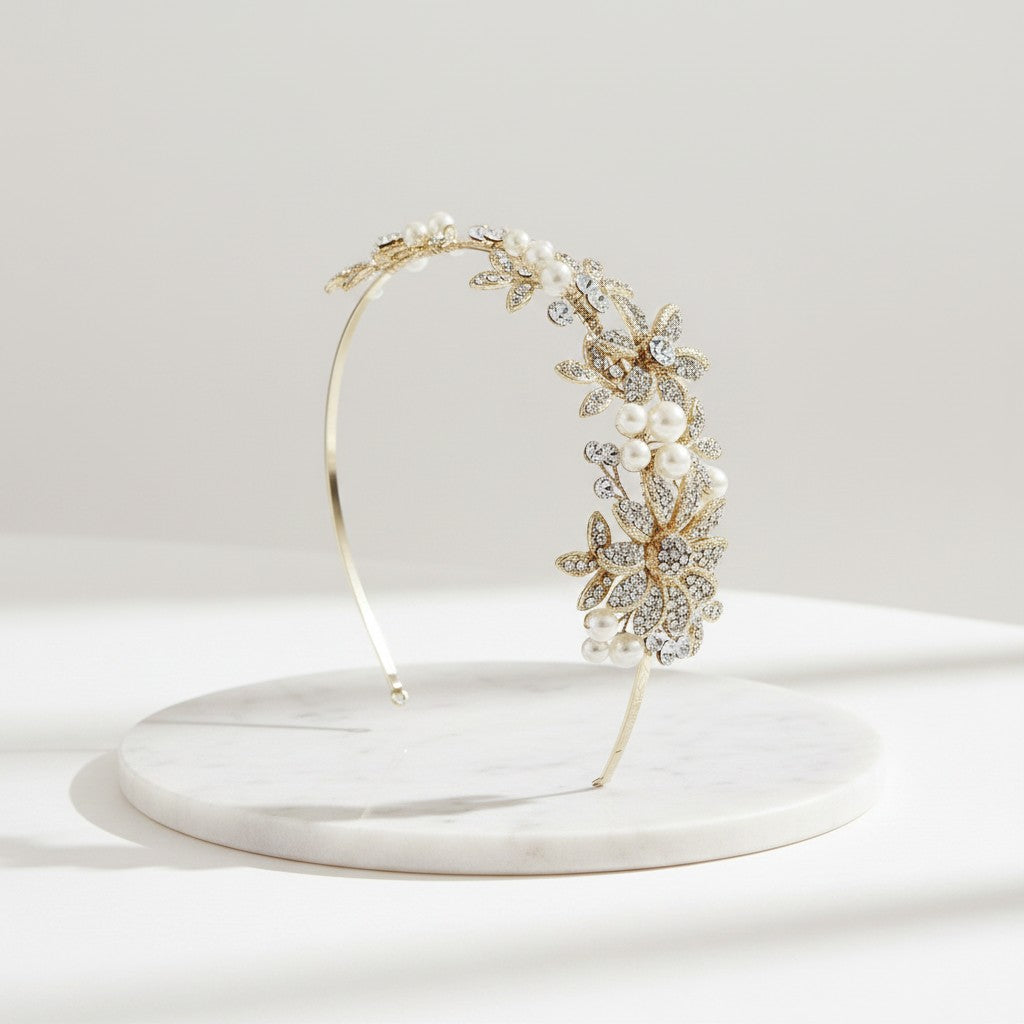 SCARLETT HEADBAND 14K GOLD (HDB9)- SASSB