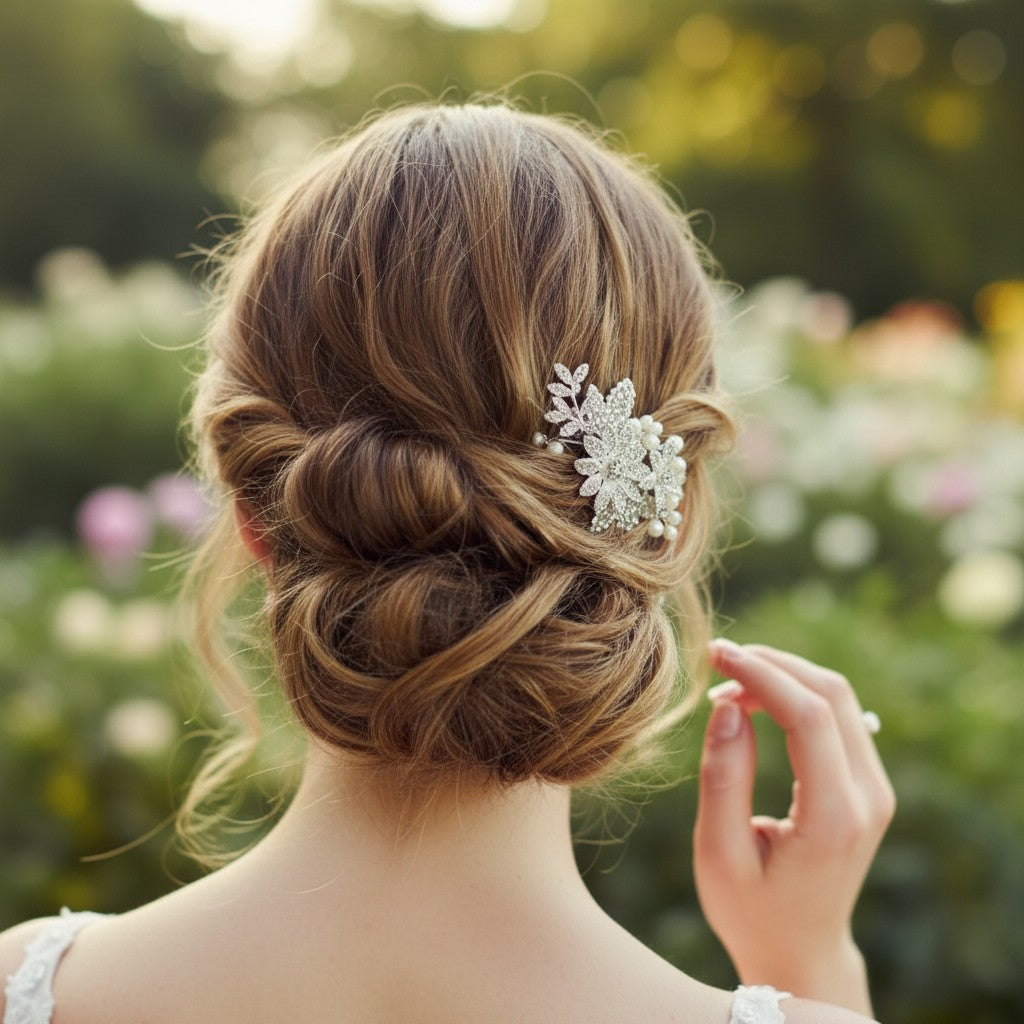 ESME 14K GOLD LUXE HAIR COMB HC15  SASSB