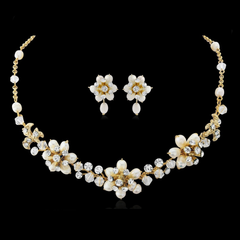 Exquisite Pearl Necklace Set - 14K GOLD NK10 - SASSB