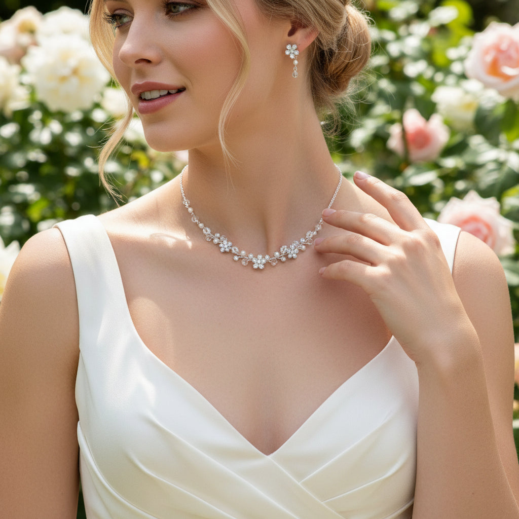 Pretty Pearl Necklace Set - 14K GOLD - SASSB - NK11