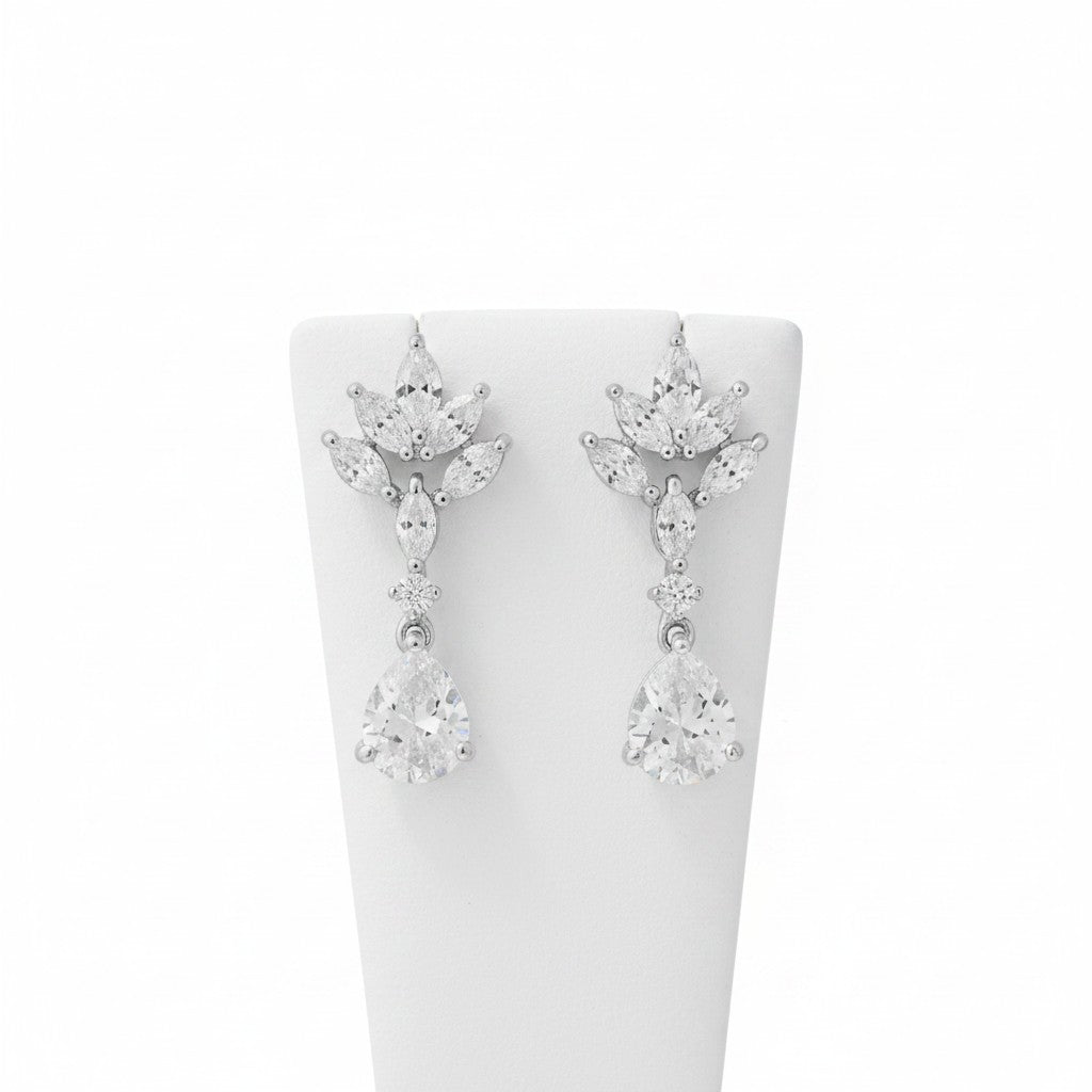 Cubic Zirconia Collection - Silver Screen CZ Earrings - CZER370