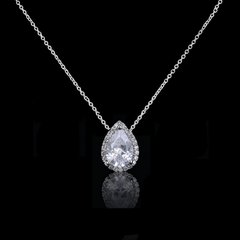 Cubic Zirconia Collection- Dainty Gem Necklace - CZNK35
