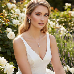 Cubic Zirconia Collection - Chic Necklace set - CZNK36