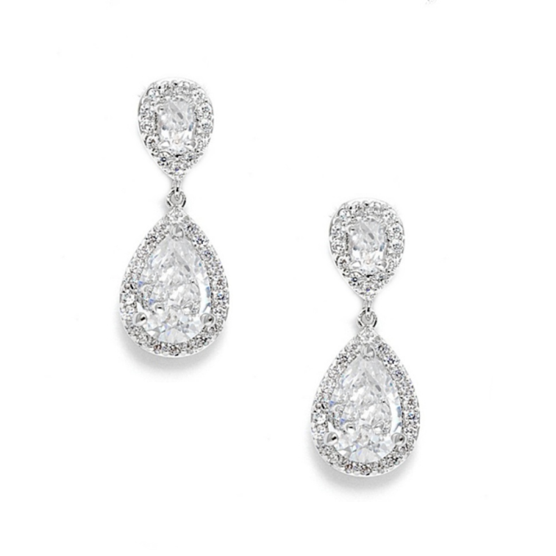 CUBIC ZIRCONIA COLLECTION - Chic Crystal Earrings - CZER369