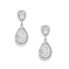 CUBIC ZIRCONIA COLLECTION - Chic Crystal Earrings - CZER369